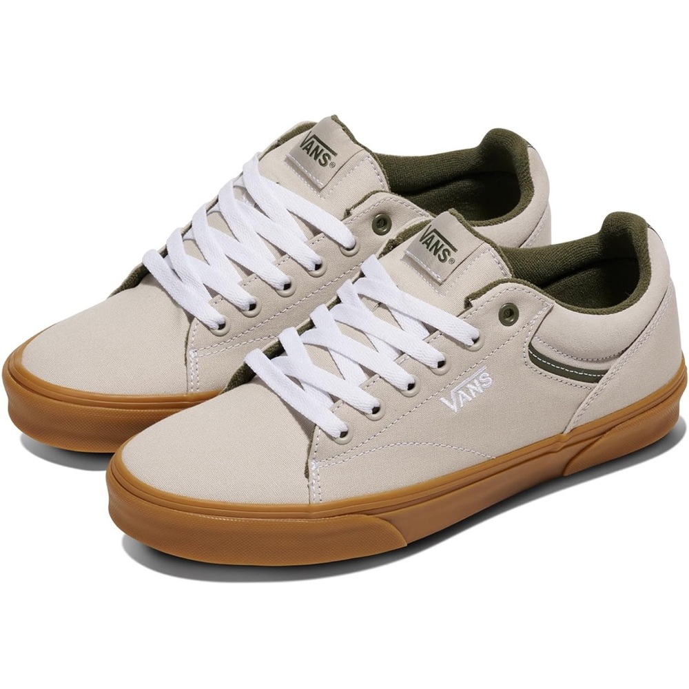 Vans boys Cream Canvas Sneakers